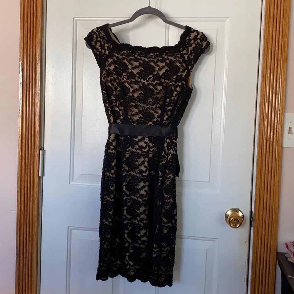 Black Lace/Nude Connected Apparel dress